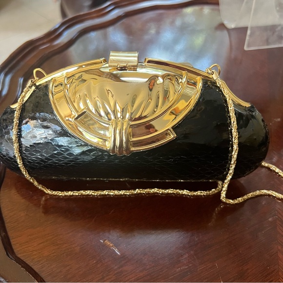 Vintage leather evening bag - Picture 2 of 13
